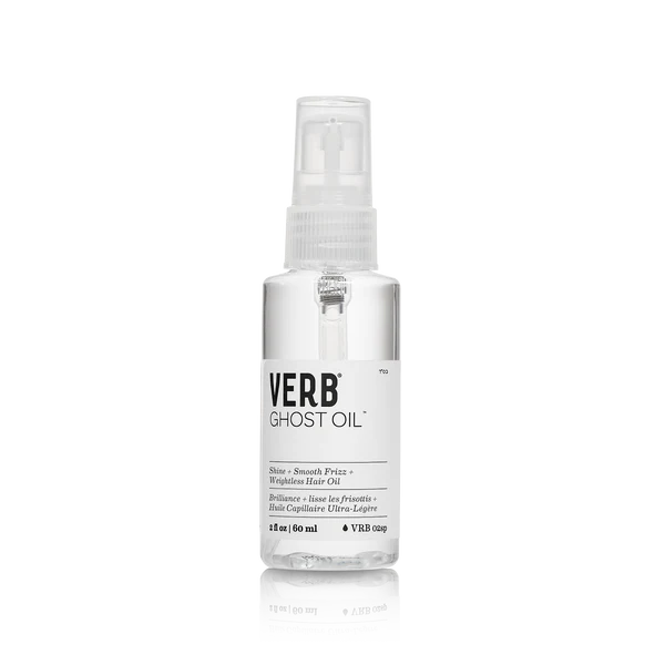 "Verb Ghost Oil - Weightless hair oil with moringa oil for shine and frizz control."