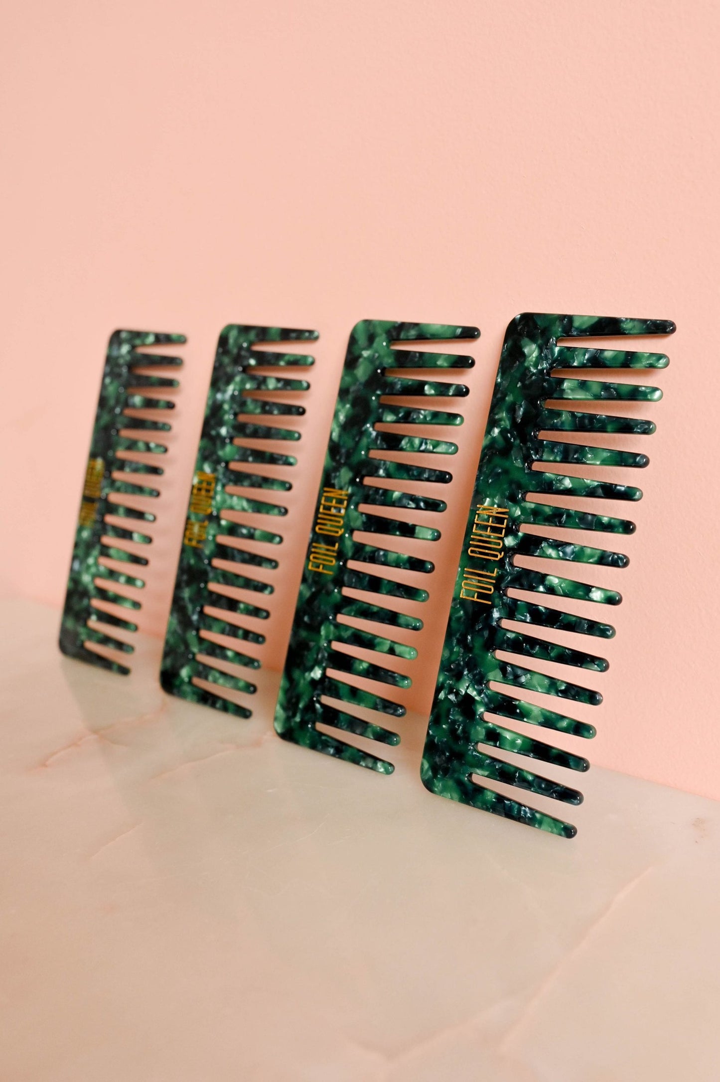 Foil Queen Comb - Emerald