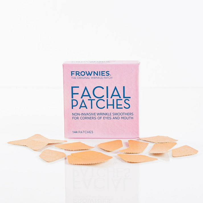 Frownies Facial Patches for corner of eyes and mouth box with patches displayed