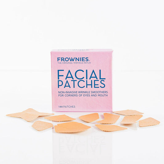 Frownies Facial Patches for corner of eyes and mouth box with patches displayed