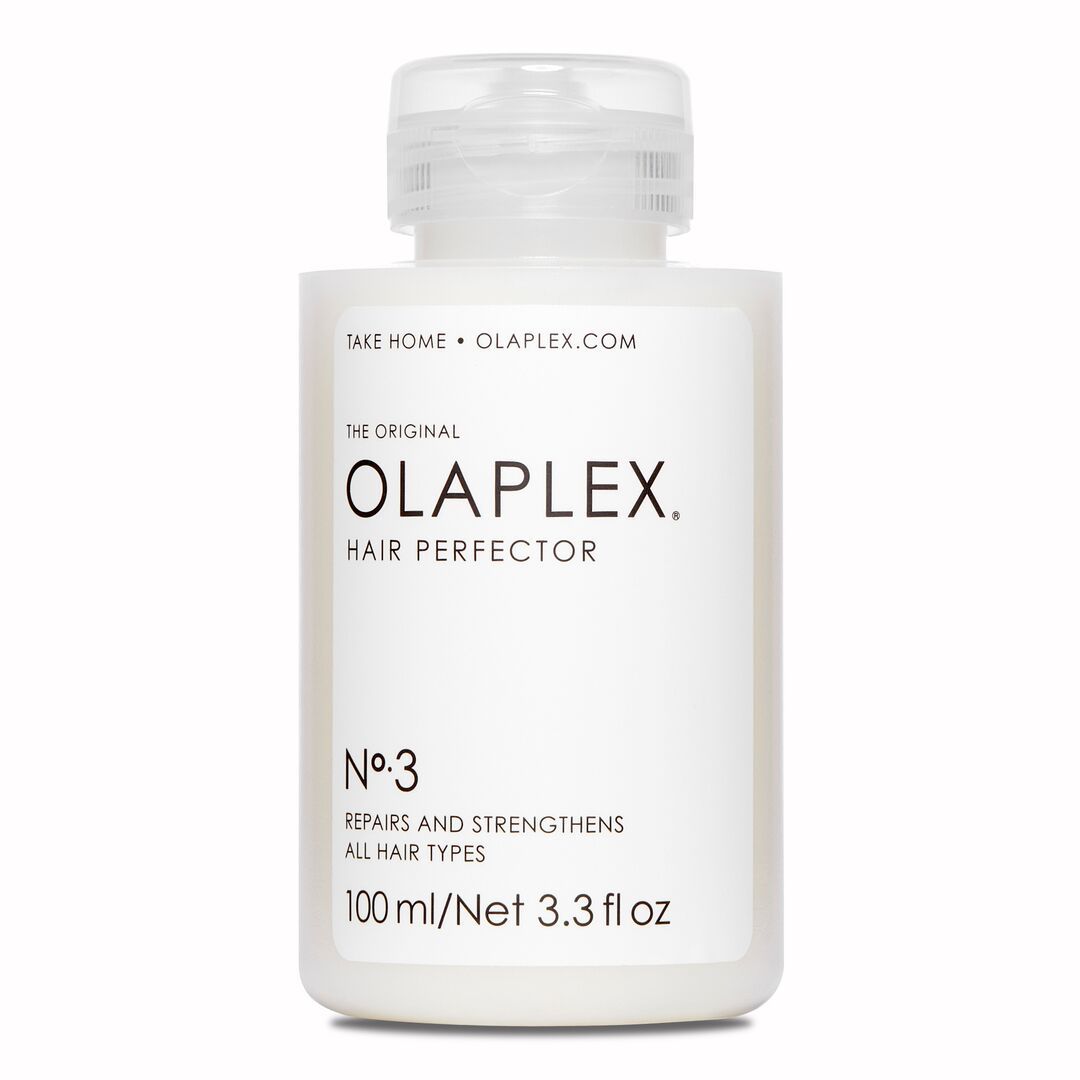 alt="OLAPLEX No. 3 Hair Perfector pre-shampoo treatment for hair repair and strengthening