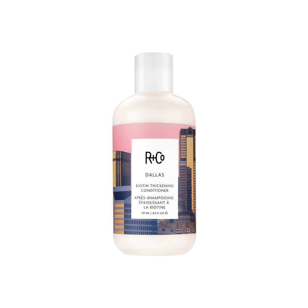 <img src="path-to-image.jpg" alt="DALLAS Biotin Thickening Conditioner for thicker, fuller hair with Biotin, Coconut Oil, and Saw Palmetto for healthy, shiny hair"/>