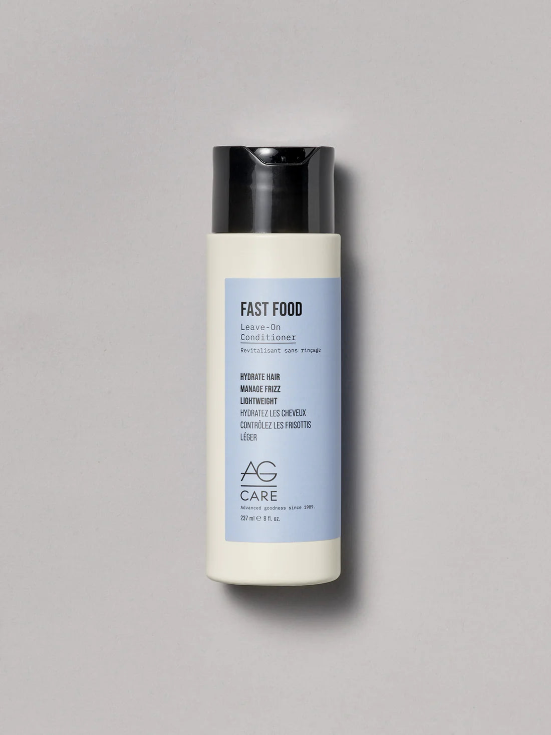 AG Curl Fast Food Leave-On Conditioner bottle – vegan, weightless moisture for dry or coarse curly hair.
