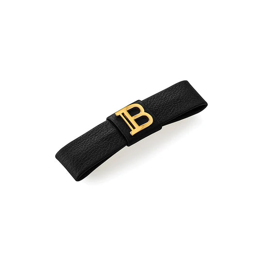 Balmain Hair Couture | Leather Bow Slide