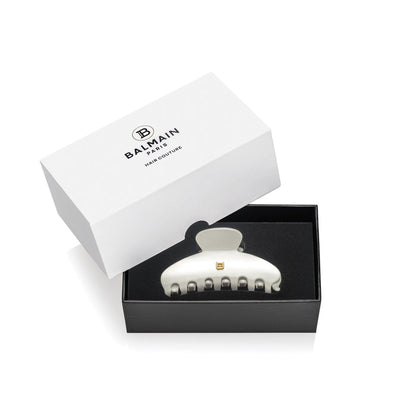 Balmain Couture | Medium Claw Clip in White