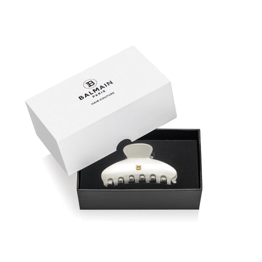 Balmain Couture | Medium Claw Clip in White