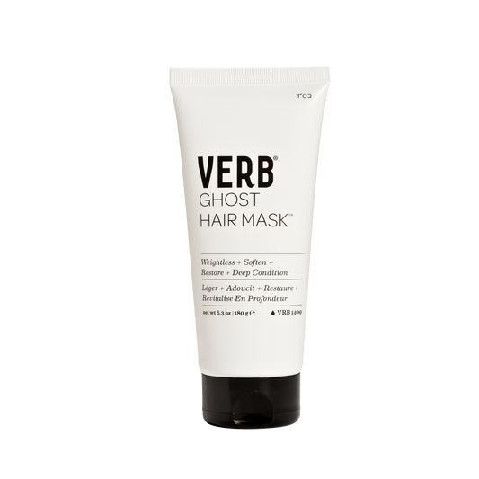 Image of Ghost Hair Mask on a clean white background, showcasing its sleek packaging and lightweight formula."