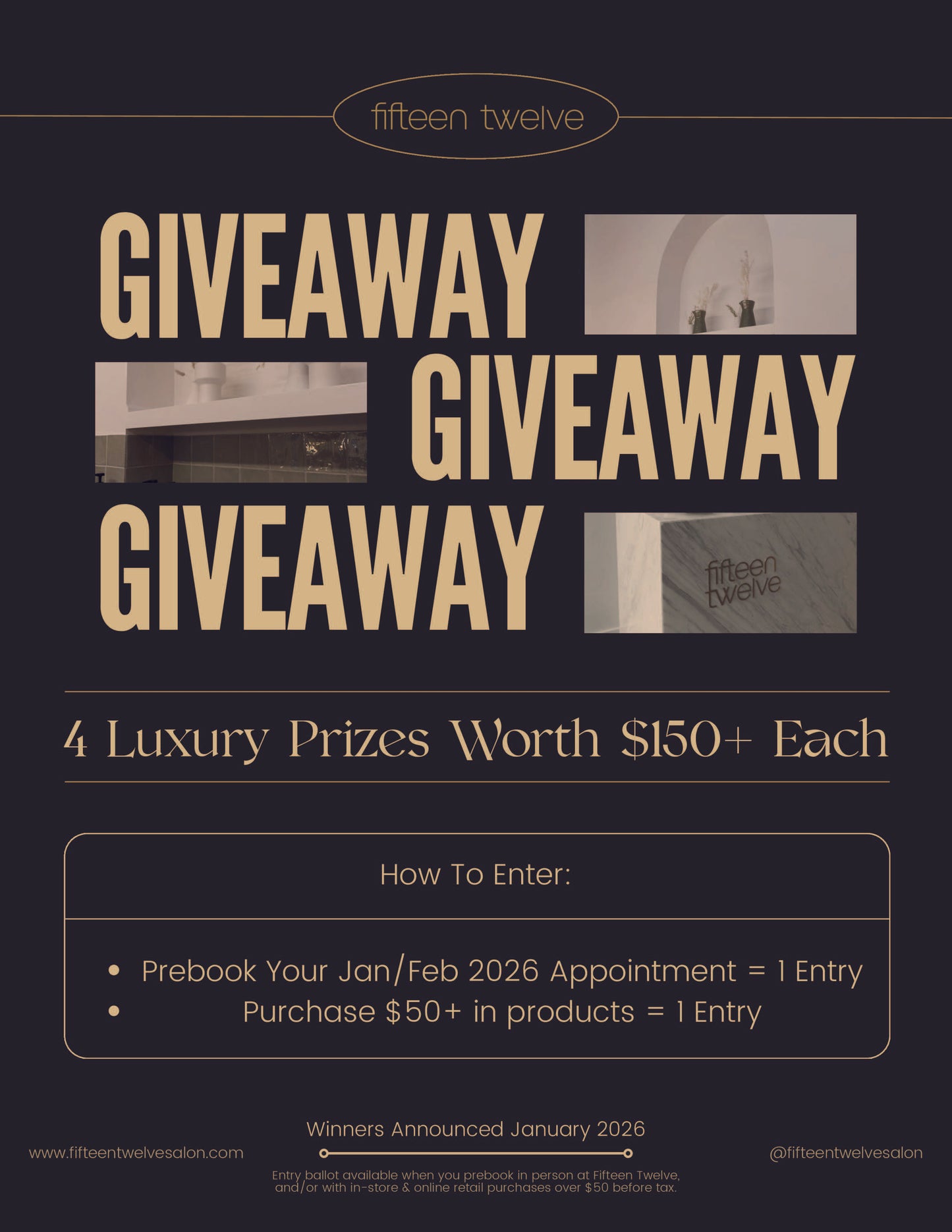 Entry Ballot For Fifteen Twelve Holiday Giveaway