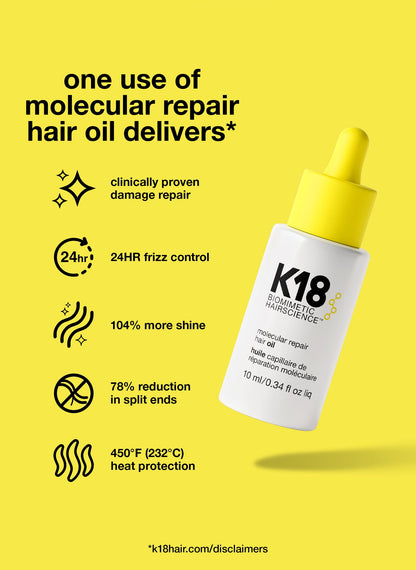 K18 | Deluxe Sample Molecular Repair Hair Oil 4ml