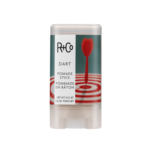 Close-up of DART Pomade Stick for sleek ponytail