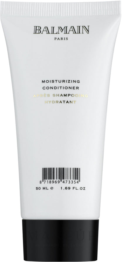 Travel Size Balmain Moisturizing Conditioner with the previous Balmain logo.